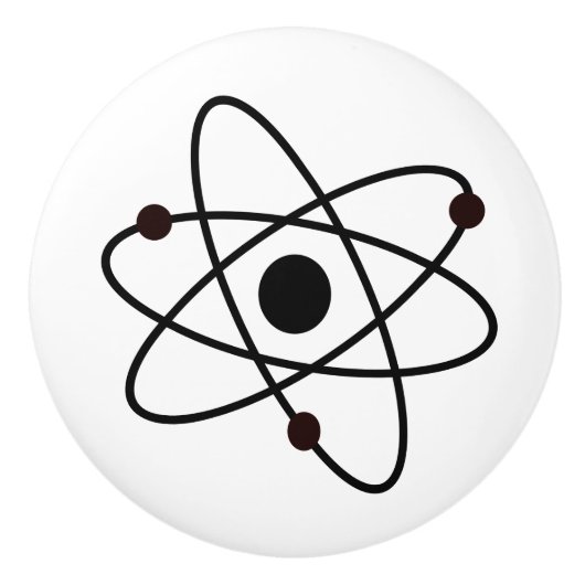 Nuklear MCM Moderne Abstrakte Atomkunst Modernismu Keramikknauf (Vorderseite)