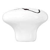 Nuklear MCM Moderne Abstrakte Atomkunst Modernismu Keramikknauf (Seitenansicht)