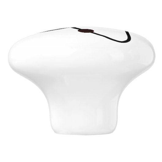 Nuklear MCM Moderne Abstrakte Atomkunst Modernismu Keramikknauf (Seitenansicht)