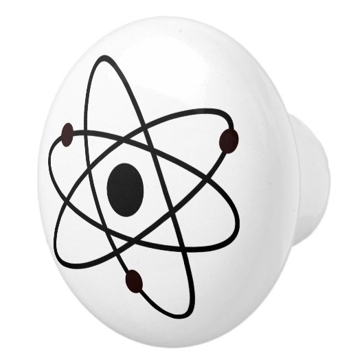 Nuklear MCM Moderne Abstrakte Atomkunst Modernismu Keramikknauf (Rechts)