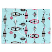 Nuklear Pink & Gray Muster Geschenktasche Große Geschenktüte (Rückseite)