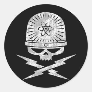 Nuklear Pirate Runder Aufkleber