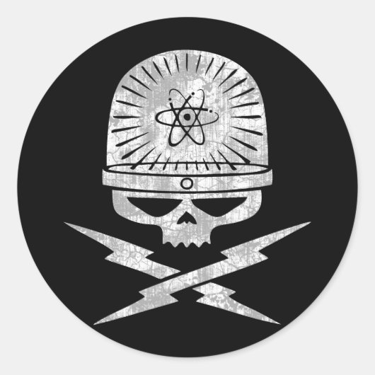 Nuklear Pirate Runder Aufkleber (Vorderseite)
