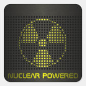 Nuklear Powered Quadratischer Aufkleber (Vorderseite)