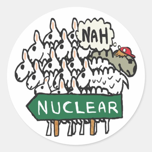 Nuklear Runder Aufkleber (Vorderseite)