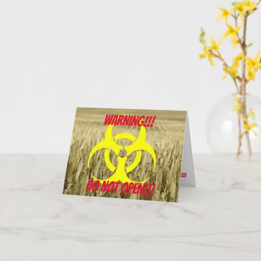 Nuklear Warning Funny Happy Geburtstag Karte (Gelbe Blume)