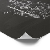 Nuklear Water Jet Motor 1959 Art Chalkboard Poster (Ecke)