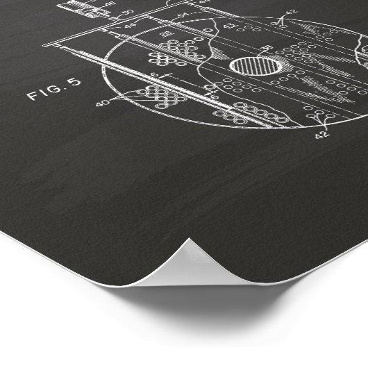 Nuklear Water Jet Motor 1959 Art Chalkboard Poster (Ecke)