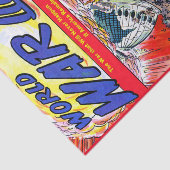 Nukleare Attacken Vintager Comic Seidenpapier (Ausschnitt)