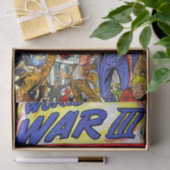 Nukleare Attacken Vintager Comic Seidenpapier (Geschenk)