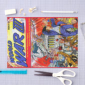 Nukleare Attacken Vintager Comic Seidenpapier (Handwerk)