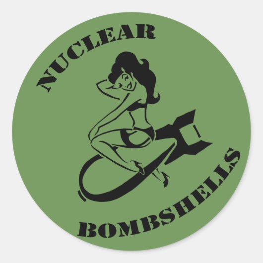 Nukleare Bombshells-Unterstützungsgerät Runder Aufkleber (Vorderseite)