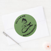 Nukleare Bombshells-Unterstützungsgerät Runder Aufkleber (Umschlag)