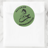 Nukleare Bombshells-Unterstützungsgerät Runder Aufkleber (Tasche)