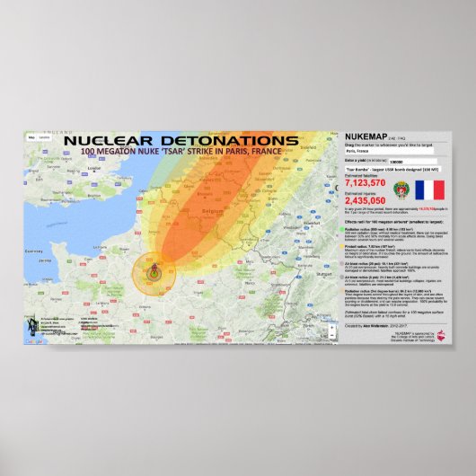 Nukleare Detonationen - Frankreich Poster (Vorne)
