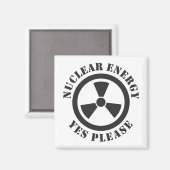 Nukleare Energie, ja, bitte, Nuklearer Power Einla Magnet (Vorderseite/Rückseite)