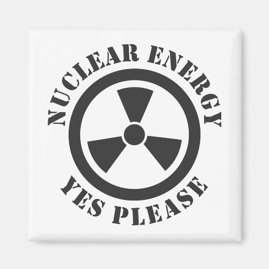 Nukleare Energie, ja, bitte, Nuklearer Power Einla Magnet (Vorne)