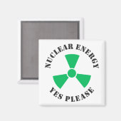 Nukleare Energie, Ja, bitte, Nuklearer Power Kaffe Magnet (Vorderseite/Rückseite)