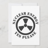 Nukleare Energie, ja, Nuklearer Power Einladung (Vorderseite)