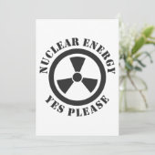 Nukleare Energie, ja, Nuklearer Power Einladung (Stehend Vorderseite)