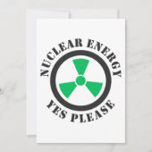 Nukleare Energie, ja, Nuklearer Power Einladung (Vorderseite)