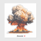 Nukleare Explosion Aufkleber (Blatt)