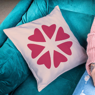 Nukleare Herzen - magenta rot - Bild. Kissen