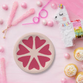 Nukleare Herzen - magenta rot - Bild. Pappteller (Party)