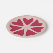 Nukleare Herzen - magenta rot - Bild. Pappteller (Schrägansicht)