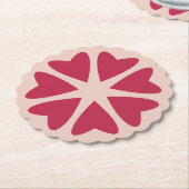 Nukleare Herzen - magenta rot - Bild. Untersetzer (angewinkelt)