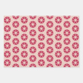 Nukleare Herzen - magentafarbenes - nahtloses Must Geschenkpapier Set (Vorderseite)