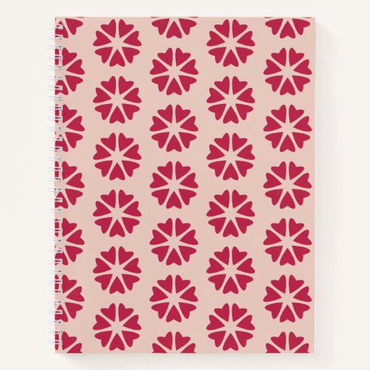 Nukleare Herzen - magentafarbenes - nahtloses Must Notizblock (Vorderseite)