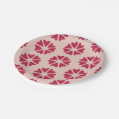 Nukleare Herzen - magentafarbenes - nahtloses Must Pappteller (Schrägansicht)