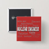 Nukleare Ingenieur-Terminologie-Geschenke Button (Vorne & Hinten)