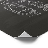 Nukleare Kernspaltung 1956 - Patentkalkboard Poster (Ecke)