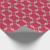 Nukleare Konnektivität - magenta - nahtloses Muste Geschenkpapier (Ecke)