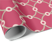 Nukleare Konnektivität - magenta - nahtloses Muste Geschenkpapier (Rolleneckpunkt)