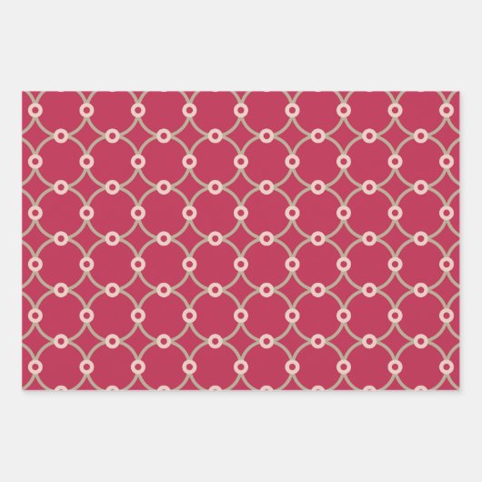 Nukleare Konnektivität - Magenta - nahtloses Muste Geschenkpapier Set (Vorderseite)