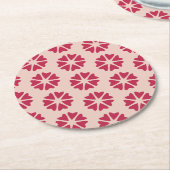 Nukleare Konnektivität - magenta - nahtloses Muste Runder Pappuntersetzer (Angewinkelt)