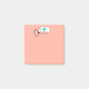 Nukleare Medical Stethoscope Pastel Orange maßgesc Post-it Klebezettel