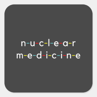 Nukleare Medizin Nucleologie Funny Radiology Quadratischer Aufkleber