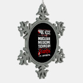 Nukleare Medizin Schneeflocken Zinn-Ornament (Links)