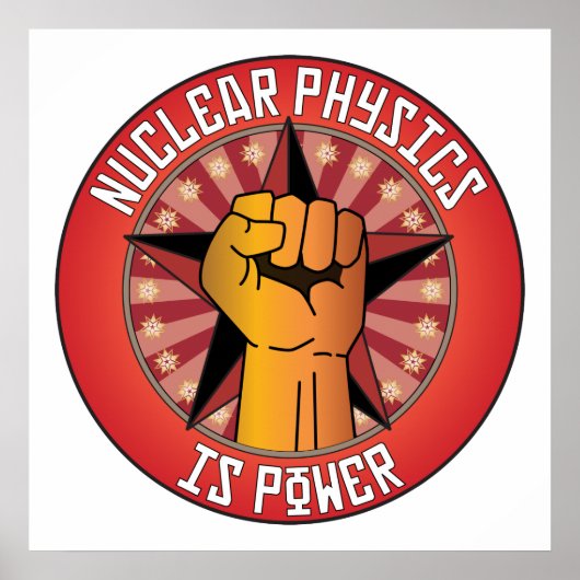 Nukleare Physik ist Power Poster (Vorne)