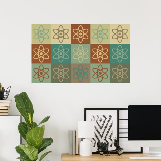 Nukleare Physik Pop Art Poster (Heimbüro)