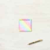 Nukleare Rainbow-Streifen Name Postit®-Notizen Post-it Klebezettel (Auf Schreibtisch)