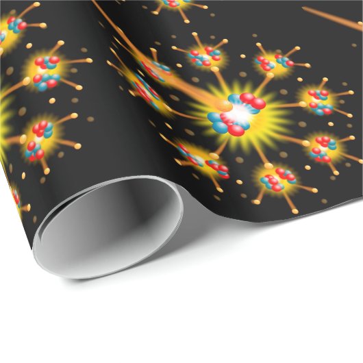 Nukleare Spaltung Geschenkpapier (Rolleneckpunkt)
