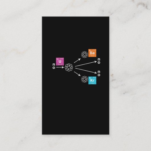 Nukleare Spaltung Physik Uran Barium Krypton Visitenkarte (Vorderseite)