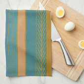 Nukleare Streifen aus dem Mittelalter drucken Geschirrtuch (Viertel Falte)