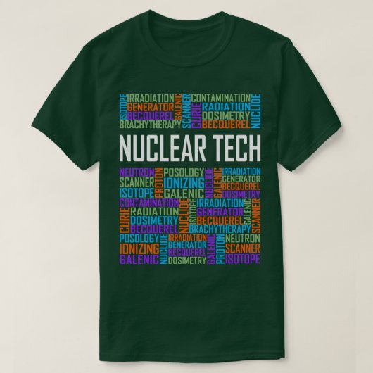 Nukleare Tech-Wörter T-Shirt (Design vorne)