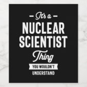 Nukleare wissenschaftliche Jobübersicht Weinetikett (Einzelnes Label)